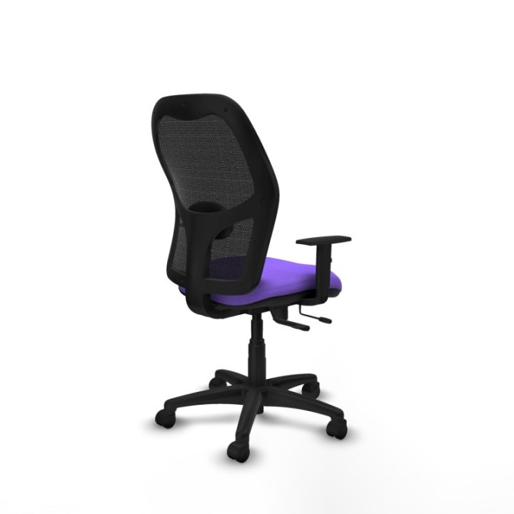 Alocén traslack malla negra bali lila brazos 1D base poliamida  ruedas nailon 50mm