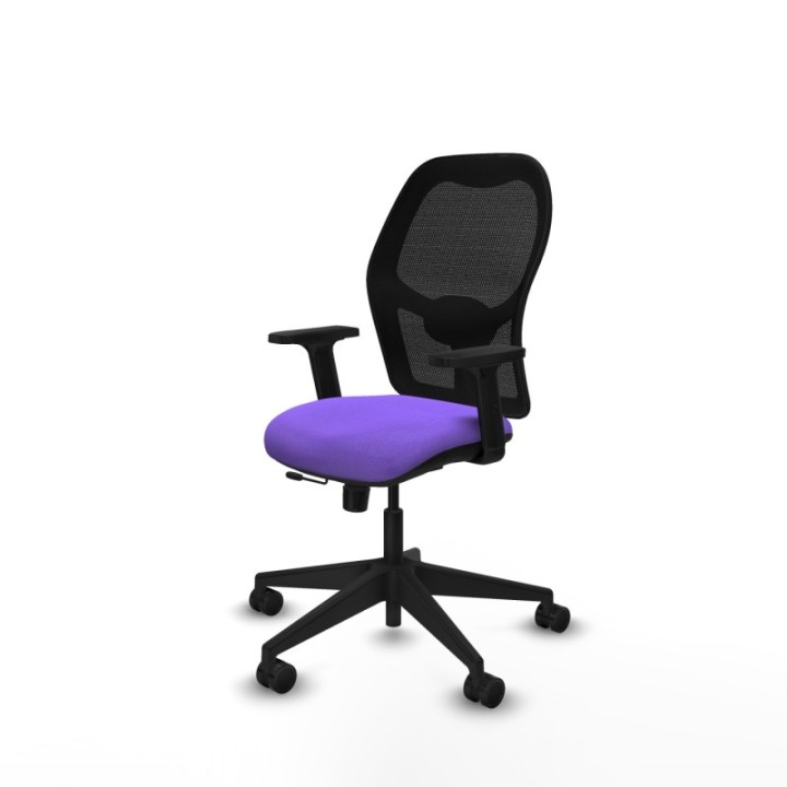 Alocén traslack malla negra bali lila brazos 2D base piramidal  ruedas nailon 65mm