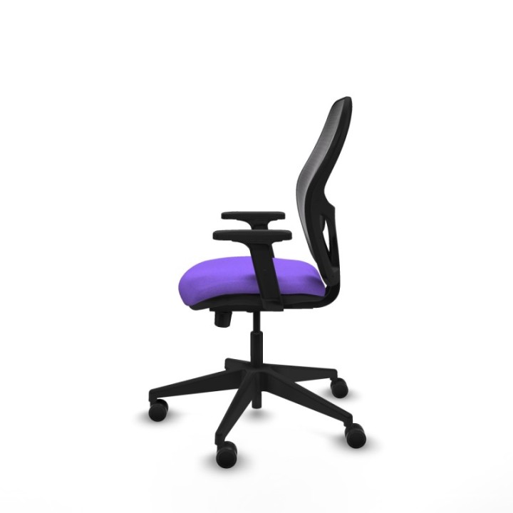 Alocén traslack malla negra bali lila brazos 2D base piramidal  ruedas nailon 65mm