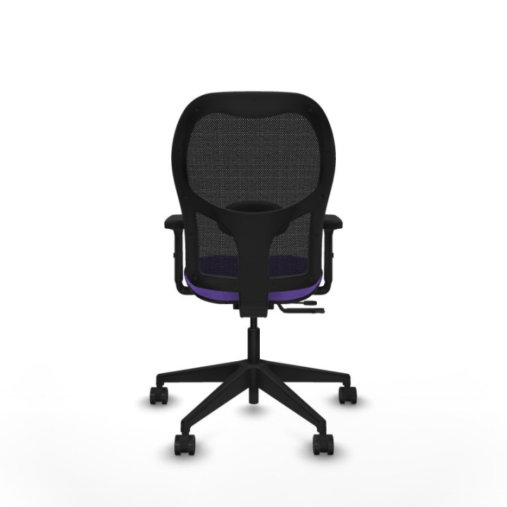 Alocén traslack malla negra bali lila brazos 2D base piramidal  ruedas nailon 65mm