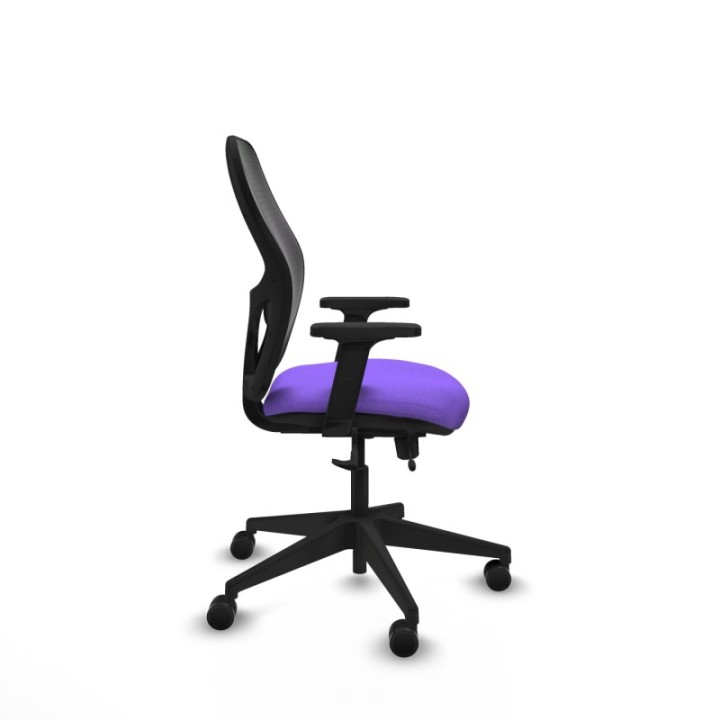 Alocén traslack malla negra bali lila brazos 2D base piramidal  ruedas nailon 65mm