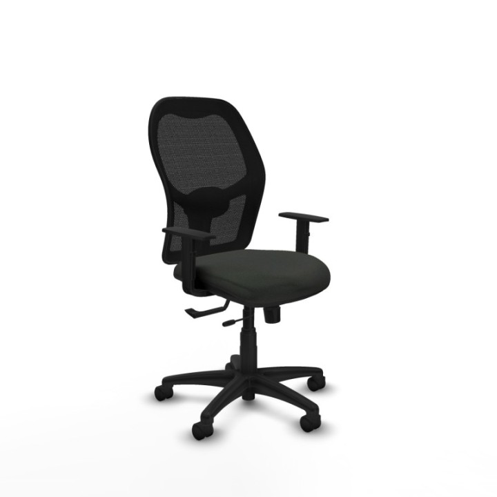 Alocén traslack malla negra bali negro brazos 1D base poliamida  ruedas nailon 50mm