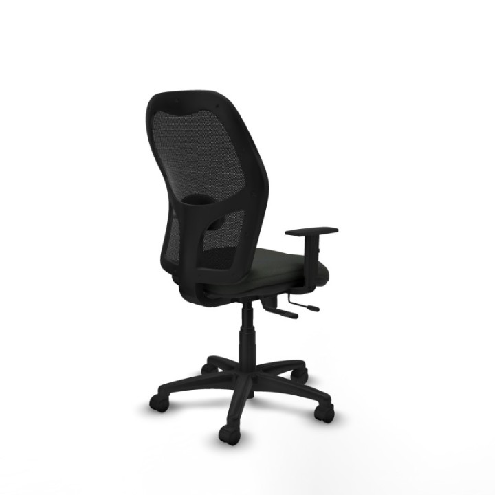 Alocén traslack malla negra bali negro brazos 1D base poliamida  ruedas nailon 50mm