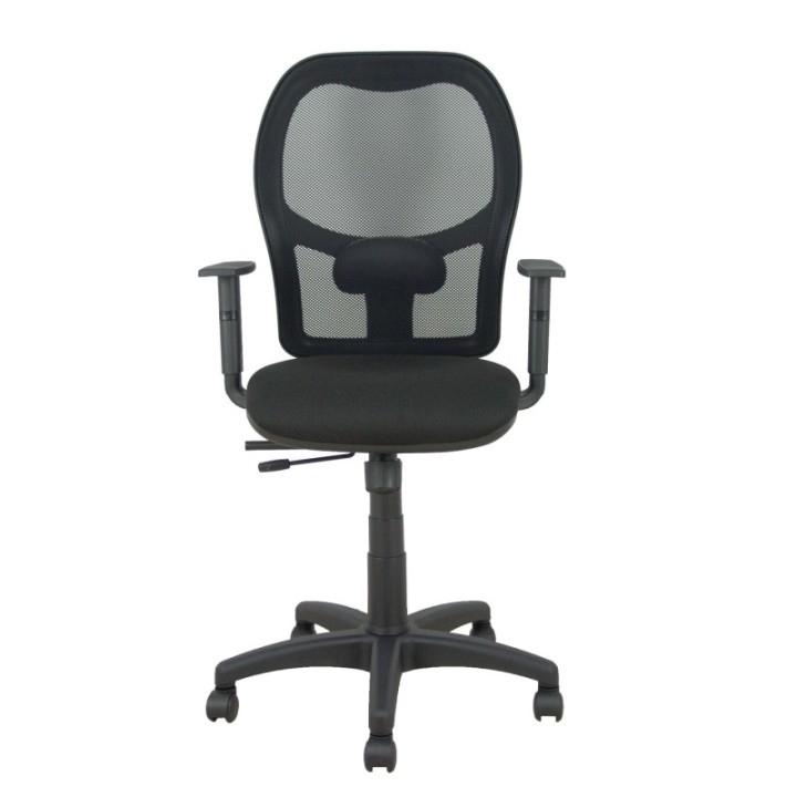 Silla Alocén traslack malla negra asiento bali negro brazos regulables