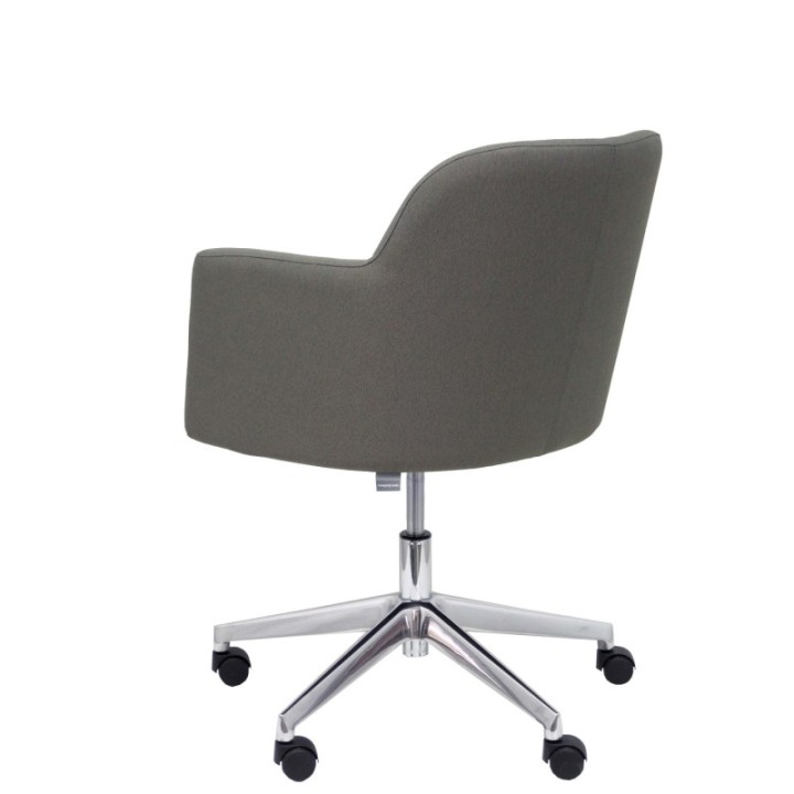 Sillón Athena giratorio tapizado era gris