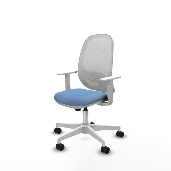 Cilanco blanca sincro malla blanca bali azul cielo brazos blancos base blanca ruedas 65mm nailon