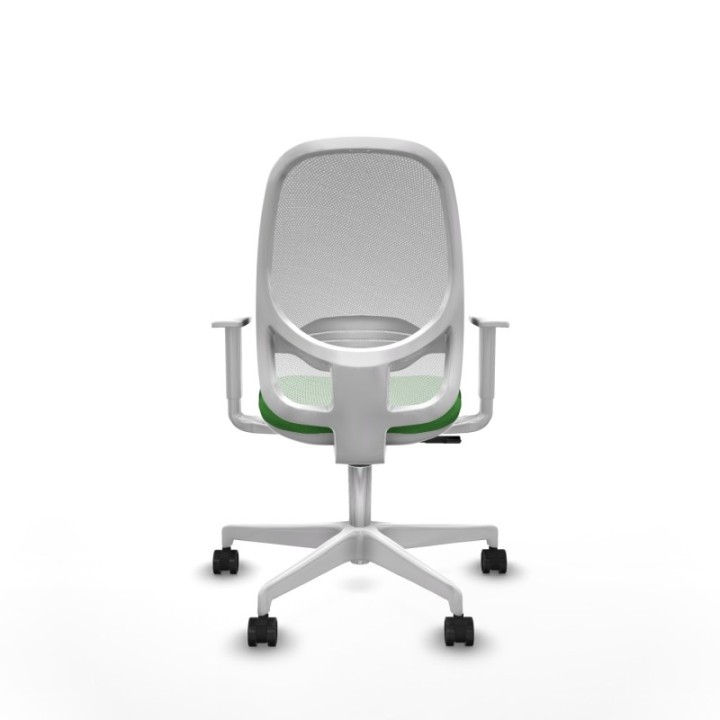 Cilanco blanca sincro malla blanca bali verde brazos blancos base blanca ruedas 65mm nailon