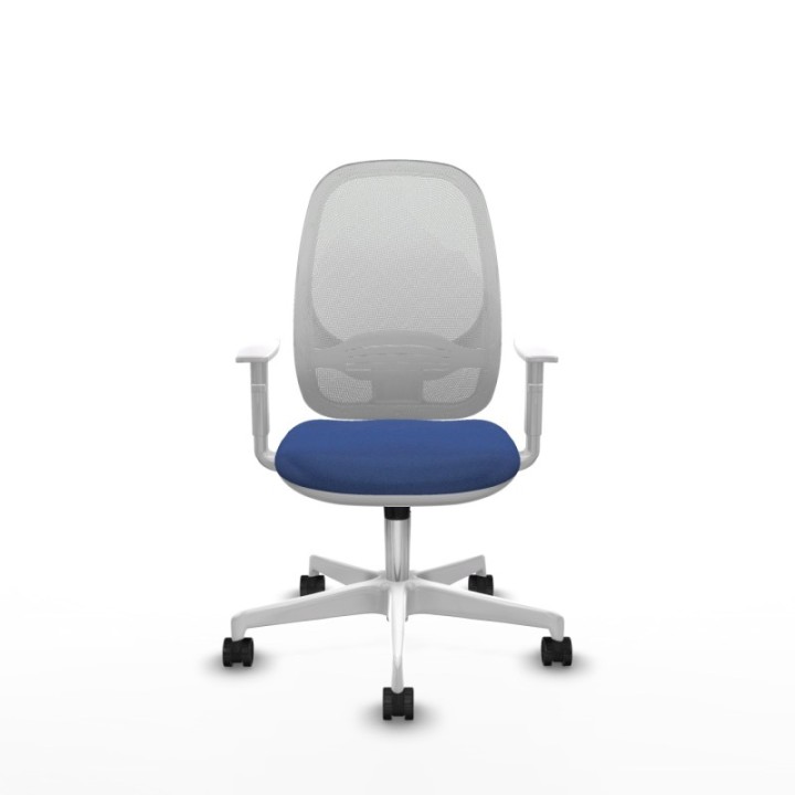 Cilanco blanca sincro malla blanca bali azul marino brazos blancos base blanca ruedas 65mm nailon