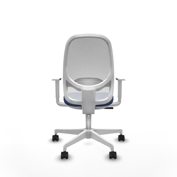 Cilanco blanca sincro malla blanca bali azul marino brazos blancos base blanca ruedas 65mm nailon