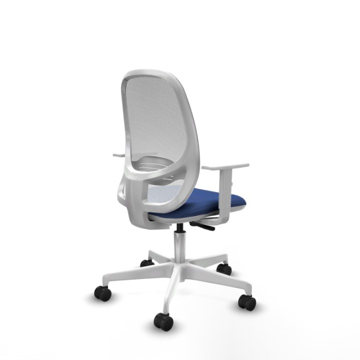 Cilanco blanca sincro malla blanca bali azul marino brazos blancos base blanca ruedas 65mm nailon