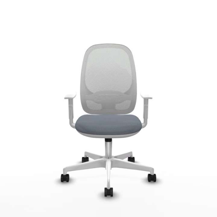 Cilanco blanca sincro malla blanca bali gris brazos blancos base blanca ruedas 65mm nailon