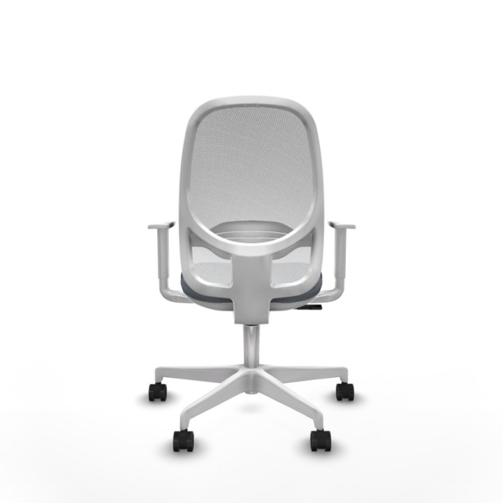 Cilanco blanca sincro malla blanca bali gris brazos blancos base blanca ruedas 65mm nailon