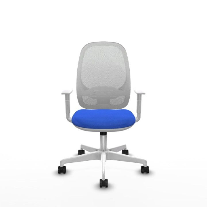 Cilanco blanca sincro malla blanca bali azul brazos blancos base blanca ruedas 65mm nailon