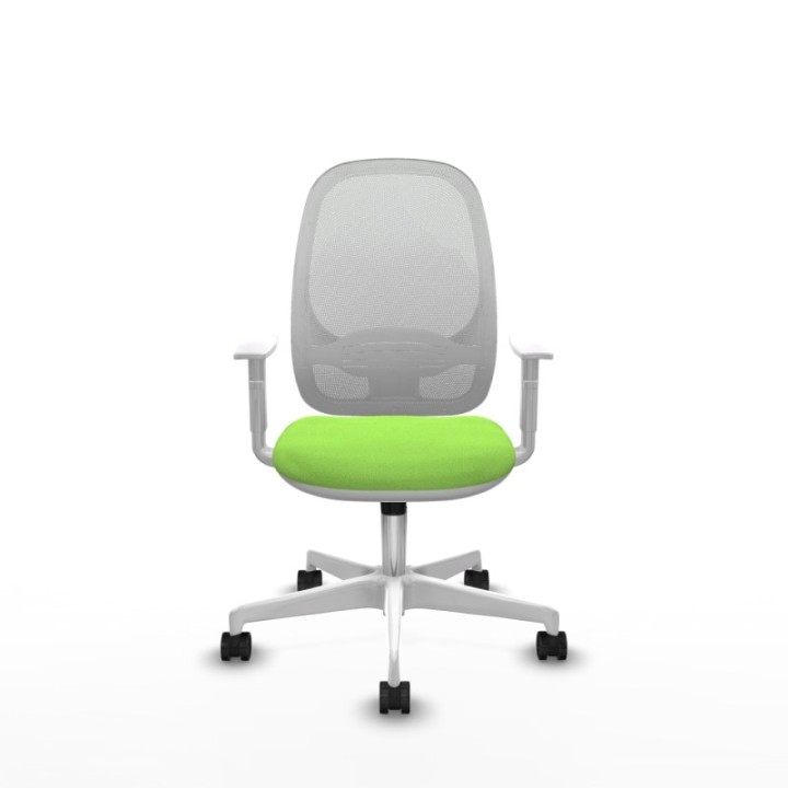 Cilanco blanca sincro malla blanca bali pistacho brazos blancos base blanca ruedas 65mm nailon