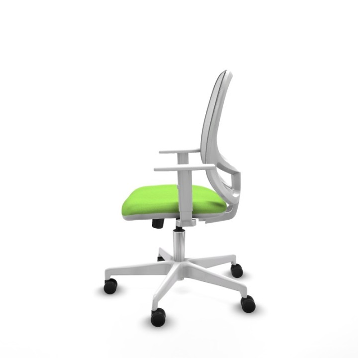 Cilanco blanca sincro malla blanca bali pistacho brazos blancos base blanca ruedas 65mm nailon