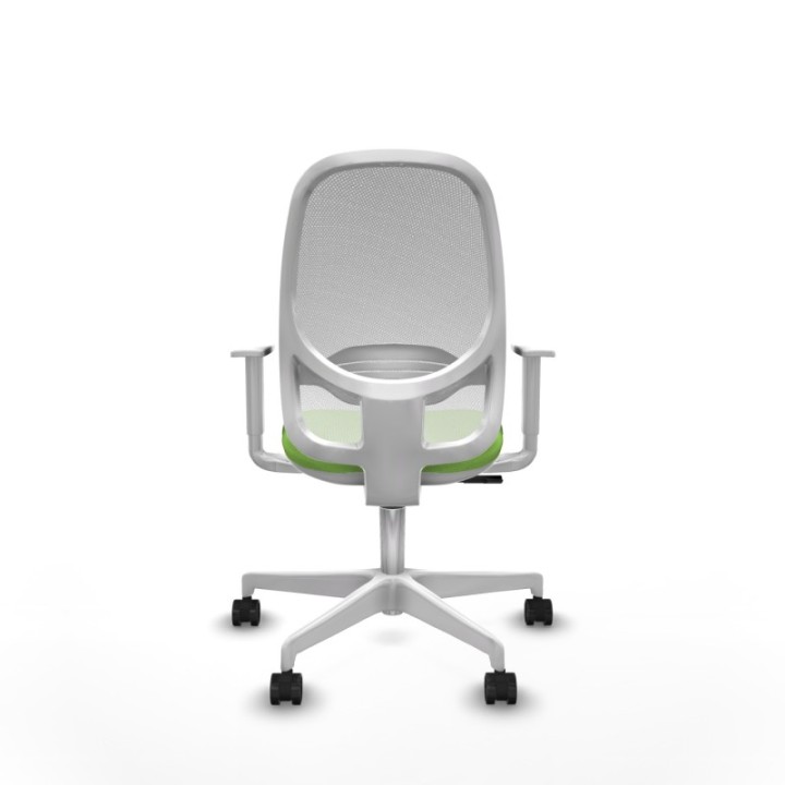 Cilanco blanca sincro malla blanca bali pistacho brazos blancos base blanca ruedas 65mm nailon