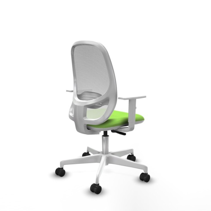 Cilanco blanca sincro malla blanca bali pistacho brazos blancos base blanca ruedas 65mm nailon