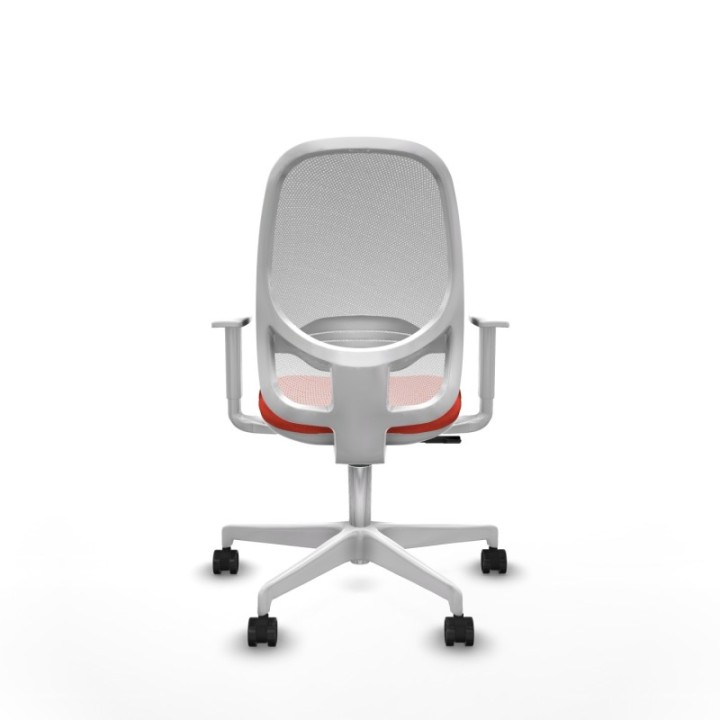 Cilanco blanca sincro malla blanca bali naranja oscuro brazos blancos base blanca ruedas 65mm nailon