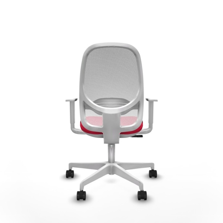 Cilanco blanca sincro malla blanca bali rojo brazos blancos base blanca ruedas 65mm nailon