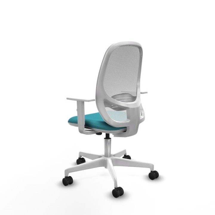 Cilanco blanca sincro malla blanca bali turquesa brazos blancos base blanca ruedas 65mm nailon