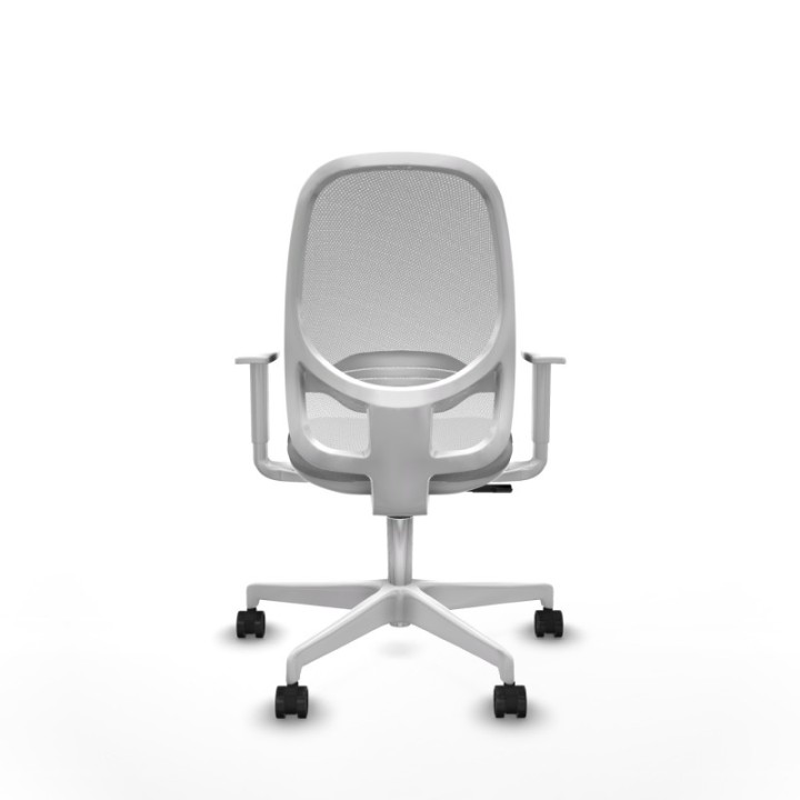 Cilanco blanca sincro malla blanca bali gris claro brazos blancos base blanca ruedas 65mm nailon