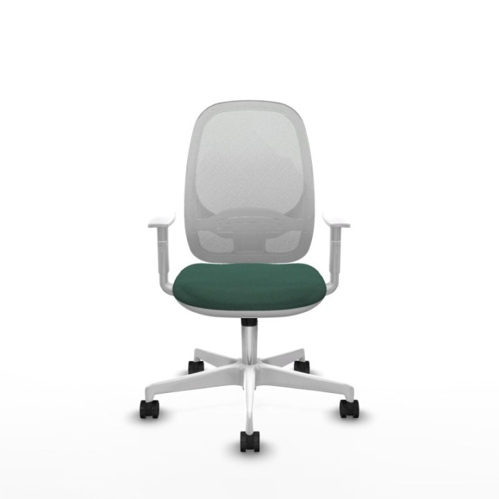 Cilanco blanca sincro malla blanca bali verde botella brazos blancos base blanca ruedas 65mm nailon