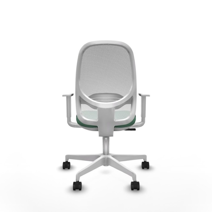 Cilanco blanca sincro malla blanca bali verde esmeralda brazos blancos base blanca ruedas 65mm nailon