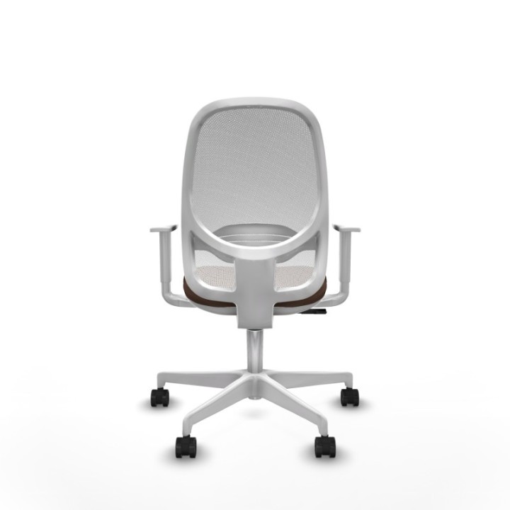 Cilanco blanca sincro malla blanca bali marrón oscuro brazos blancos base blanca ruedas 65mm nailon