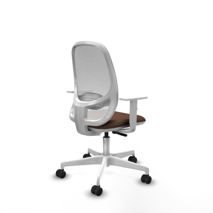 Cilanco blanca sincro malla blanca bali marrón oscuro brazos blancos base blanca ruedas 65mm nailon