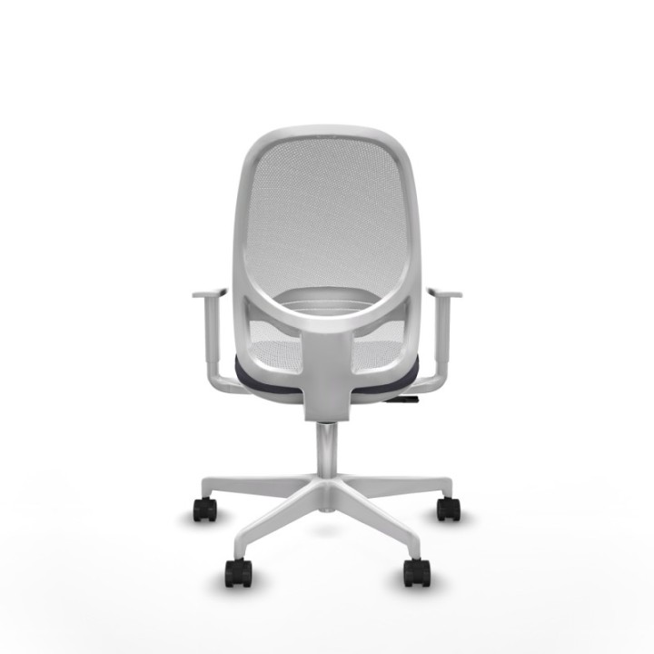 Cilanco blanca sincro malla blanca bali gris oscuro brazos blancos base blanca ruedas 65mm nailon