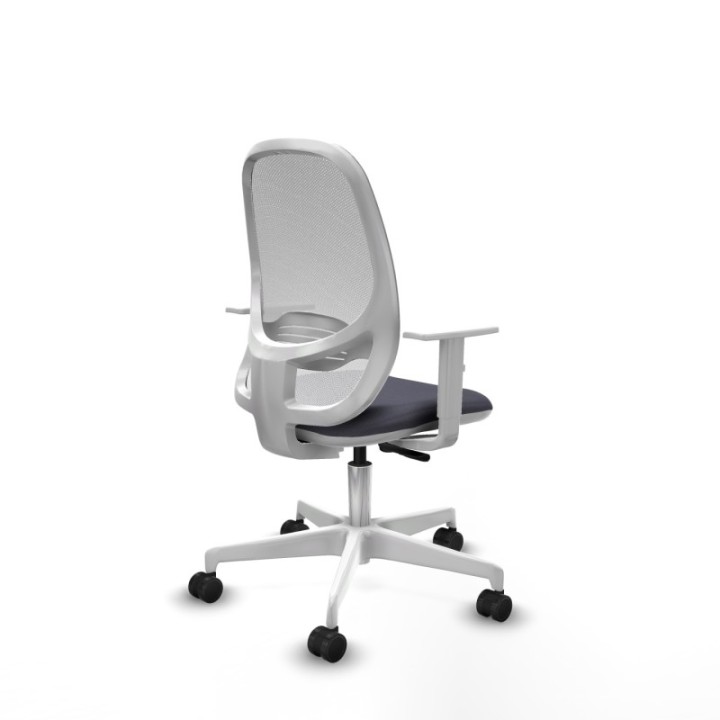 Cilanco blanca sincro malla blanca bali gris oscuro brazos blancos base blanca ruedas 65mm nailon