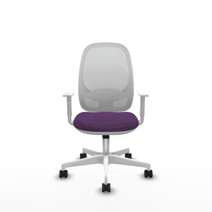 Cilanco blanca sincro malla blanca bali morado brazos blancos base blanca ruedas 65mm nailon