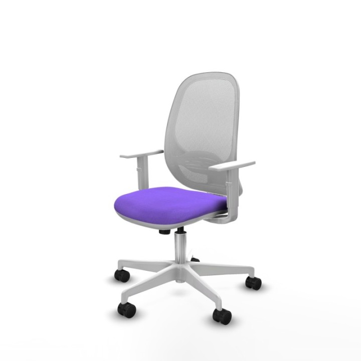 Cilanco blanca sincro malla blanca bali lila brazos blancos base blanca ruedas 65mm nailon