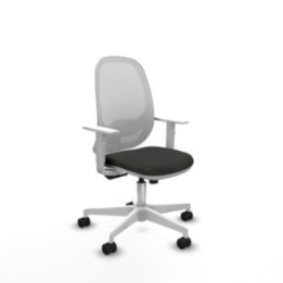 Cilanco blanca sincro malla blanca bali negro brazos blancos base blanca ruedas 65mm nailon