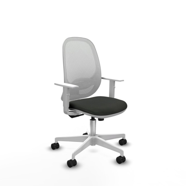 Cilanco blanca sincro malla blanca bali negro brazos blancos base blanca ruedas 65mm nailon