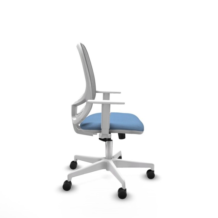 Cilanco blanca sincro malla gris bali azul cielo brazos blancos base blanca ruedas 65mm nailon