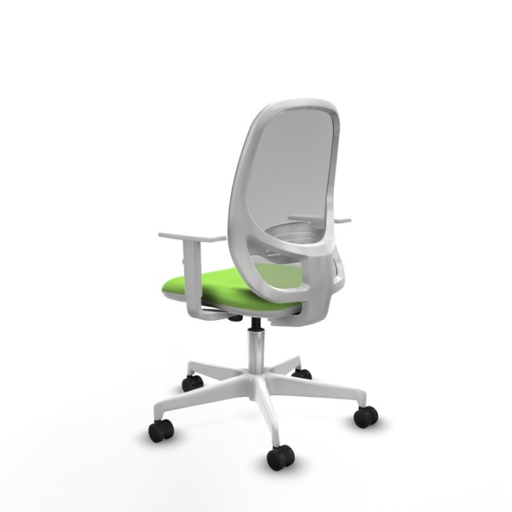 Cilanco blanca sincro malla gris bali pistacho brazos blancos base blanca ruedas 65mm nailon