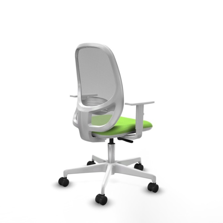 Cilanco blanca sincro malla gris bali pistacho brazos blancos base blanca ruedas 65mm nailon