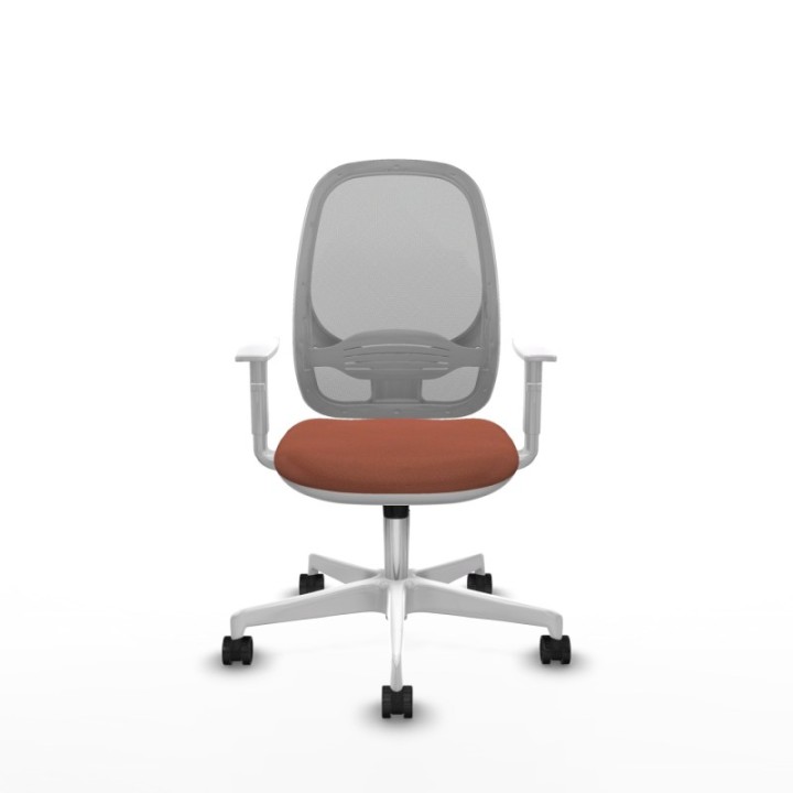 Cilanco blanca sincro malla gris bali marrón brazos blancos base blanca ruedas 65mm nailon