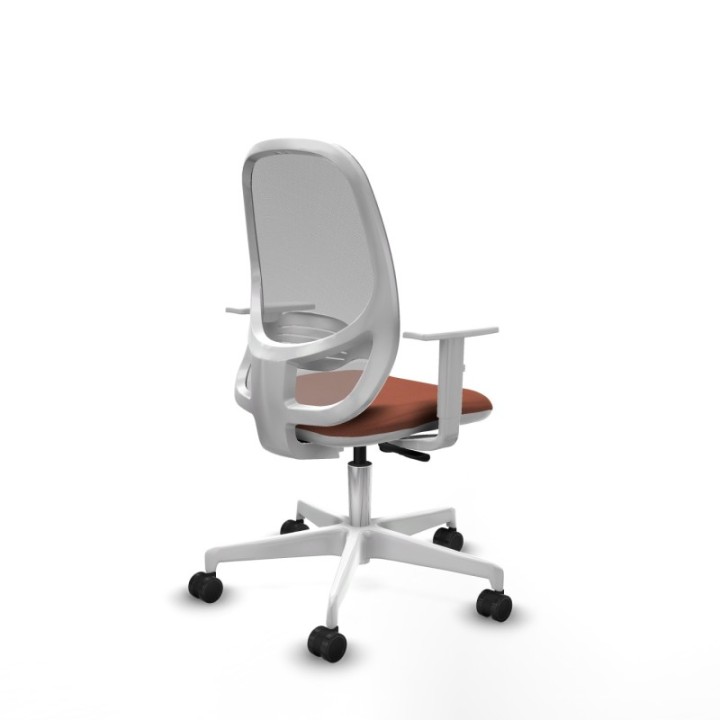 Cilanco blanca sincro malla gris bali marrón brazos blancos base blanca ruedas 65mm nailon