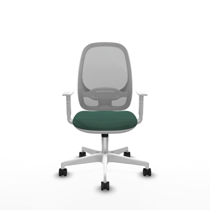 Cilanco blanca sincro malla gris bali verde botella brazos blancos base blanca ruedas 65mm nailon