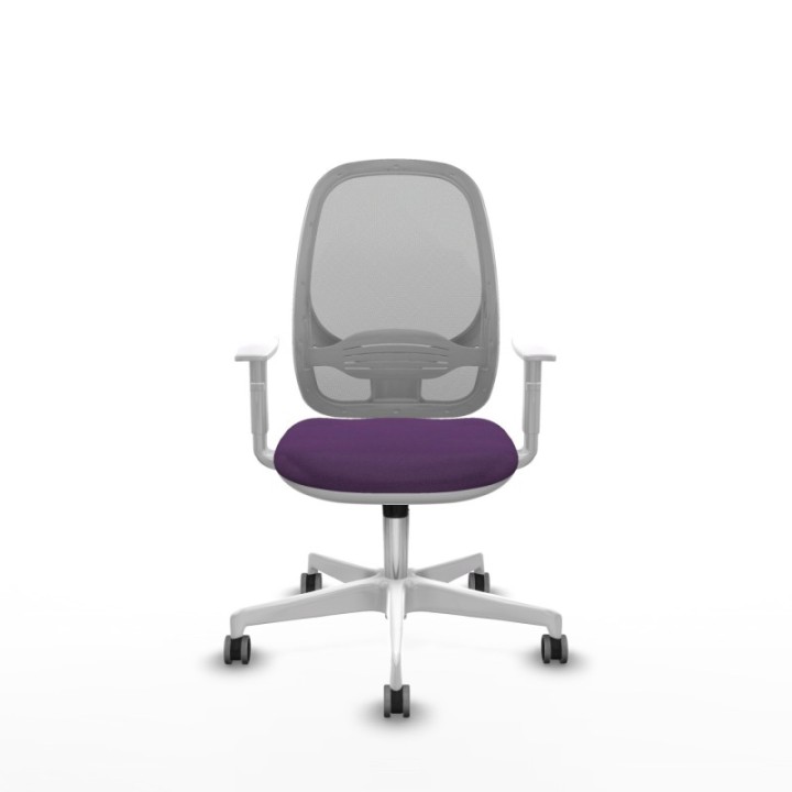 Cilanco blanca sincro malla gris bali morado brazos blancos base blanca ruedas 65mm engomadas