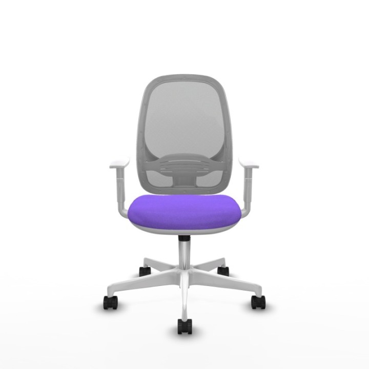 Cilanco blanca sincro malla gris bali lila brazos blancos base blanca ruedas 65mm nailon