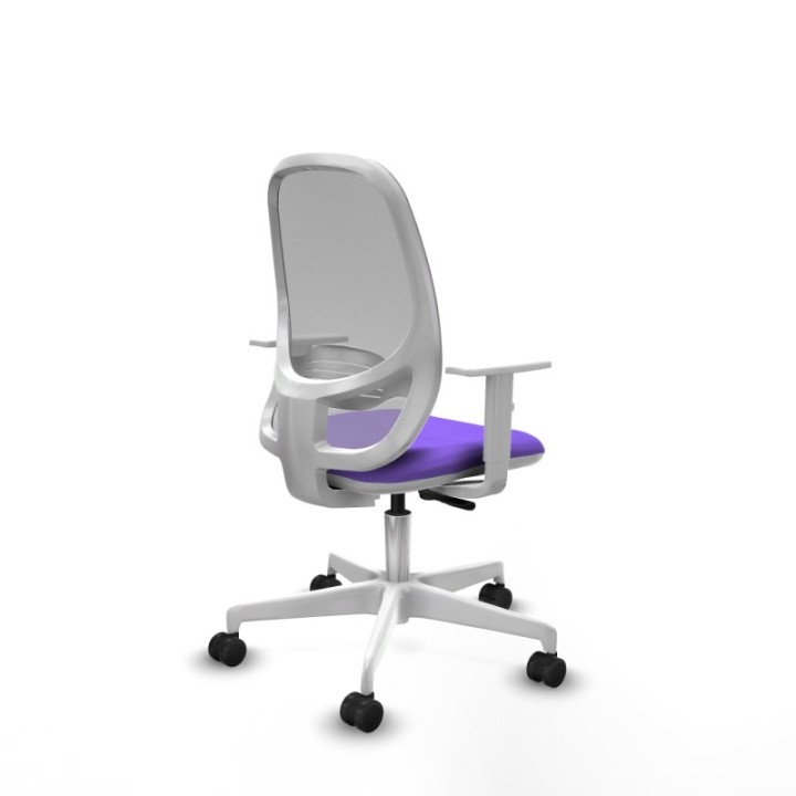 Cilanco blanca sincro malla gris bali lila brazos blancos base blanca ruedas 65mm nailon