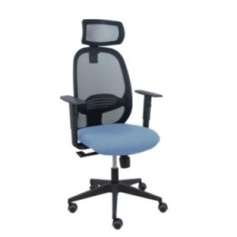 Silla Cilanco negra malla negra asiento bali azul cielo brazo regulable cabecero regulable