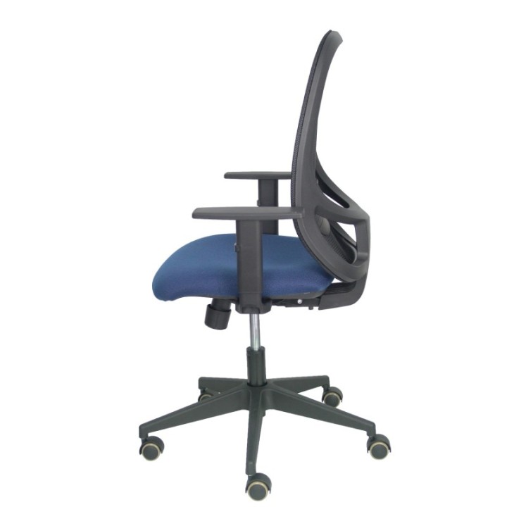 Silla Cilanco negra malla negra asiento bali azul marino brazo regulable