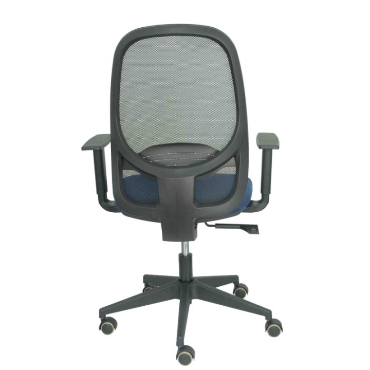 Silla Cilanco negra malla negra asiento bali azul marino brazo regulable