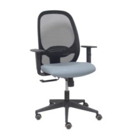 Silla Cilanco negra malla negra asiento bali gris brazo regulable