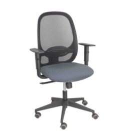 Silla Cilanco negra malla negra asiento bali gris oscuro brazo regulable