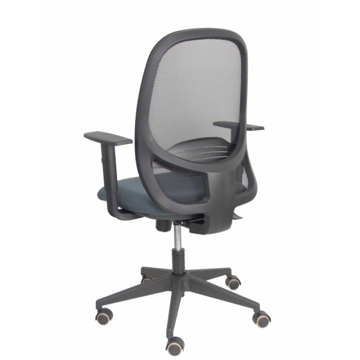 Silla Cilanco negra malla negra asiento bali gris oscuro brazo regulable